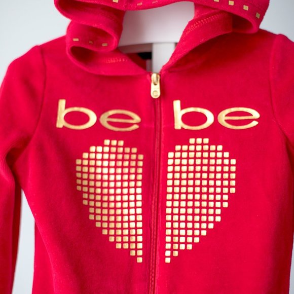 [3y] Bebe Girls Velvet Tracksuit Set NWOT - Picture 2 of 3